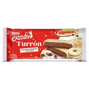 Turrón de chocolate blanco con relleno de galleta Filipinos Nestlé Extrafino bolsa 230 g