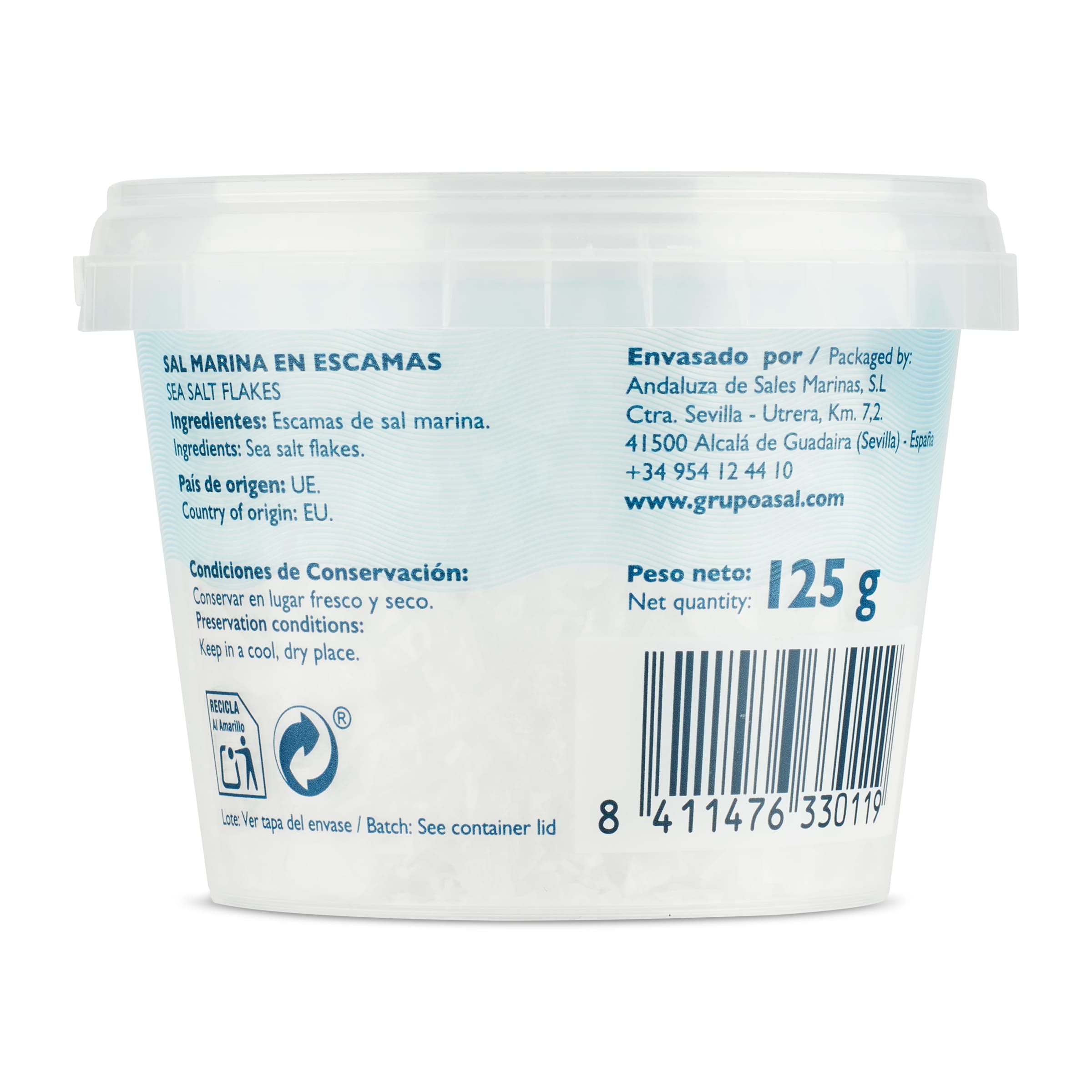 Sal en escamas Halos 125 g