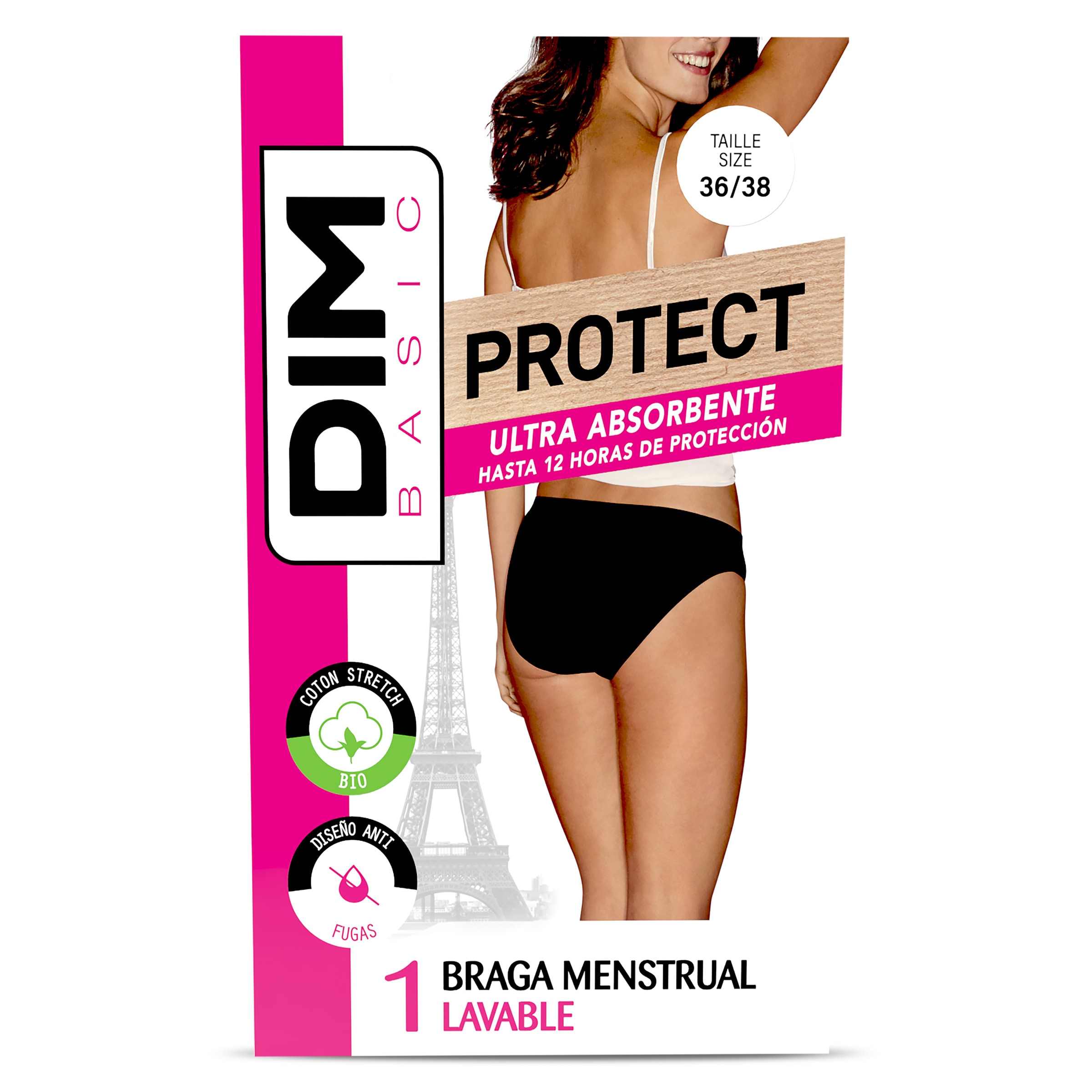 Braga menstrual lavable talla 36/38 Dim caja unidad