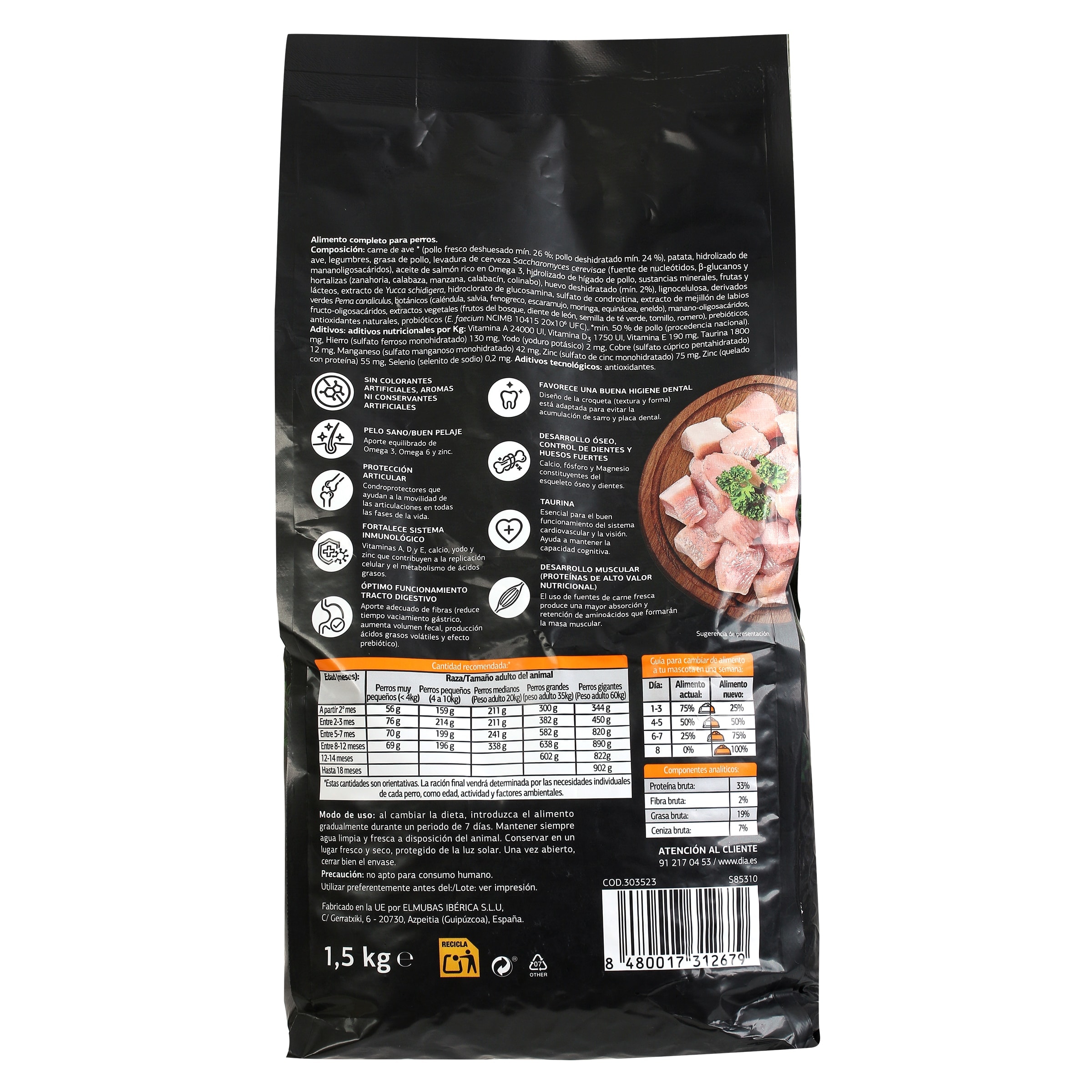Alimento para perro junior de pollo supreme Dia Deliperro 1.5 Kg