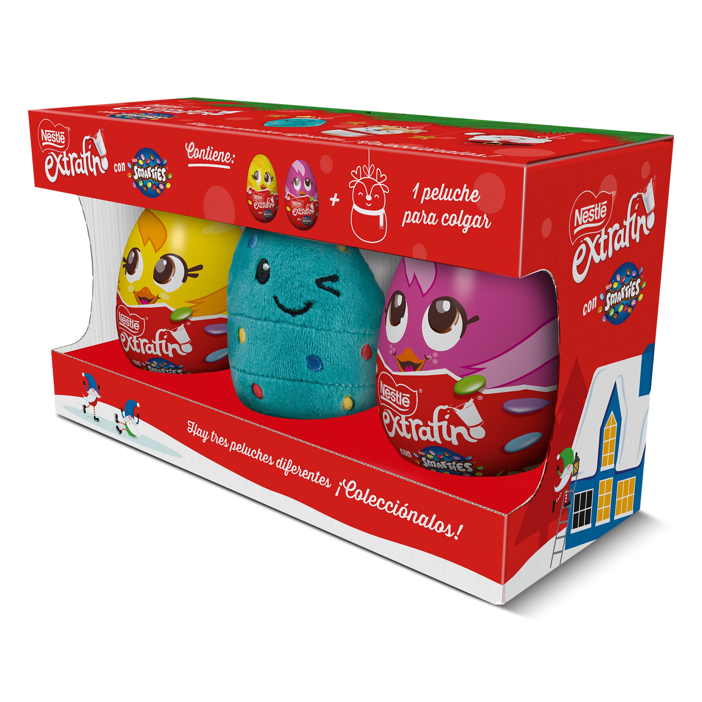 Huevos de chocolate más peluche Nestlé caja 80 g