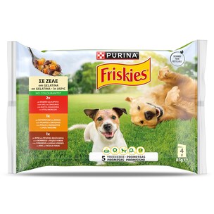 Alimento húmedo para perros en gelatina Friskies 4 x 85 g