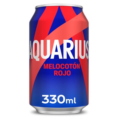 Bebida refrescante de melocotón rojo Aquarius lata 330 ml-0 Bebida refrescante de melocotón rojo Aquarius lata 330 ml-0