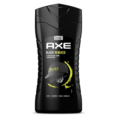 Gel de ducha Black Remixed BZRP Axe botella 250 ml-0 Gel de ducha Black Remixed BZRP Axe botella 250 ml-0