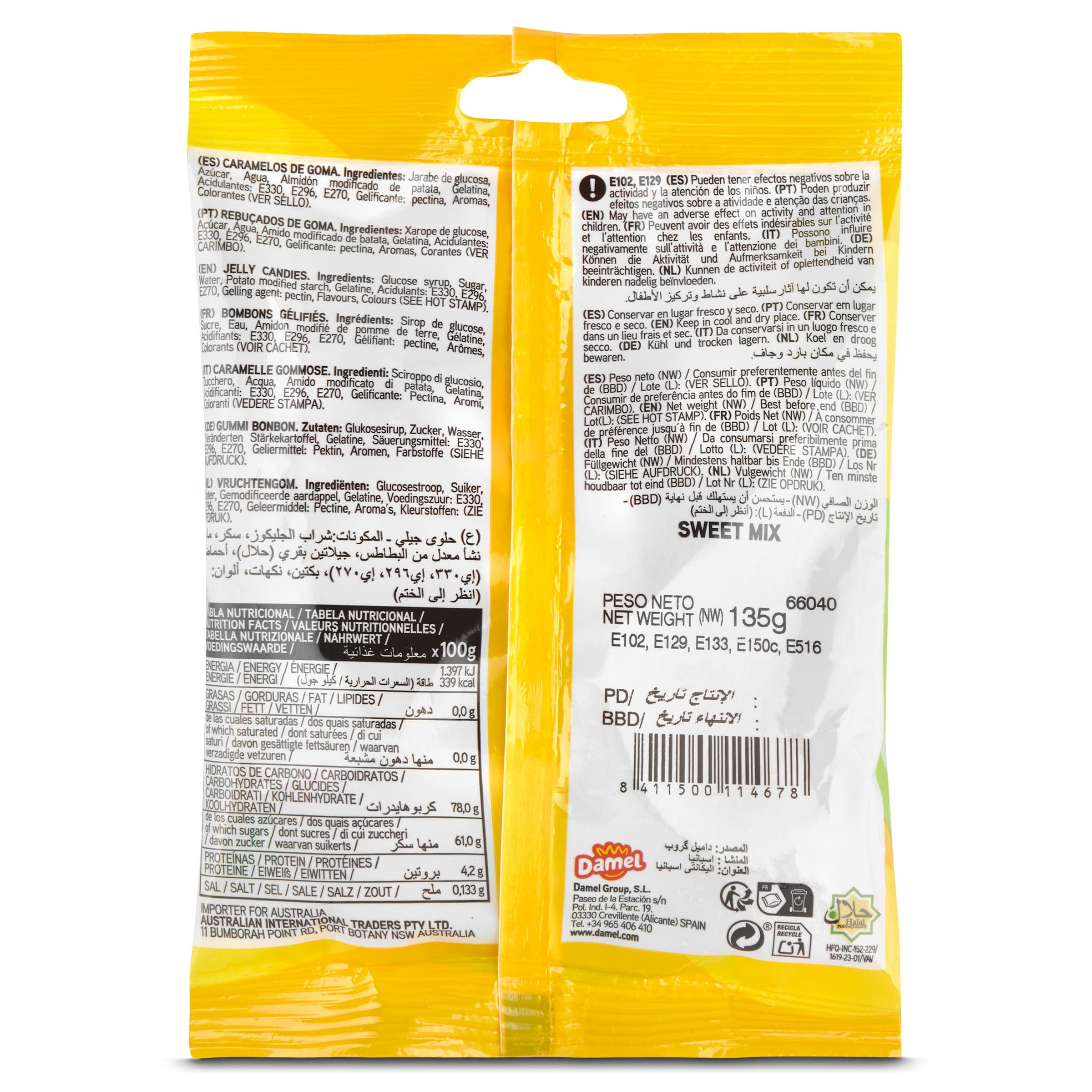 Golosinas sweet mix Damel 135 g