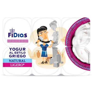 Yogur griego natural ligero Fidias de Dia pack 6 x 125 g-1 Yogur griego natural ligero Fidias de Dia pack 6 x 125 g-1
