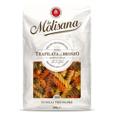 Fusilli tricolor nº 309 La molisana bolsa 500 g-0 Fusilli tricolor nº 309 La molisana bolsa 500 g-0