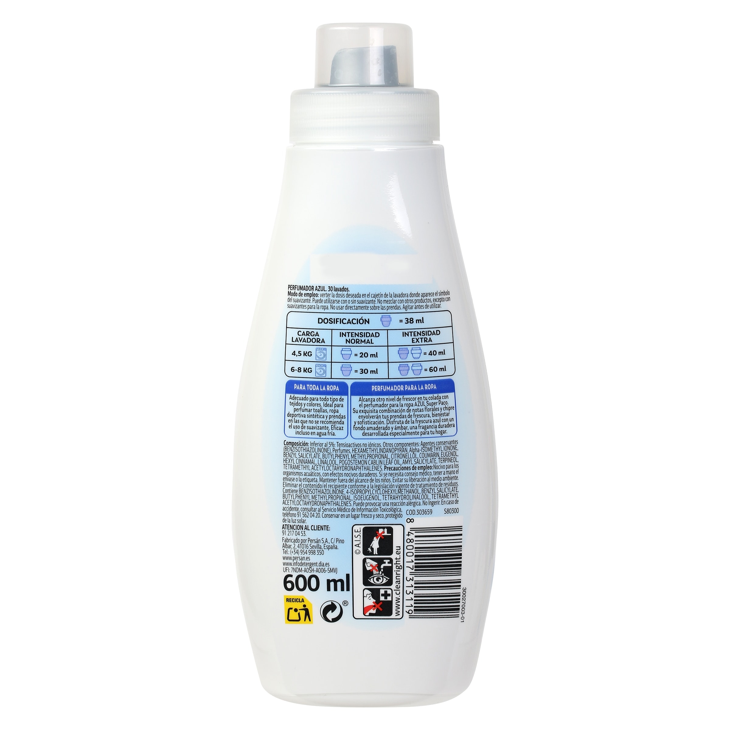 Perfumador azul Dia Super Paco 600 ml