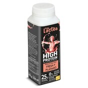 Bebida de yogur sabor fresa y plátano alta en proteínas Dia Láctea botella 250 ml