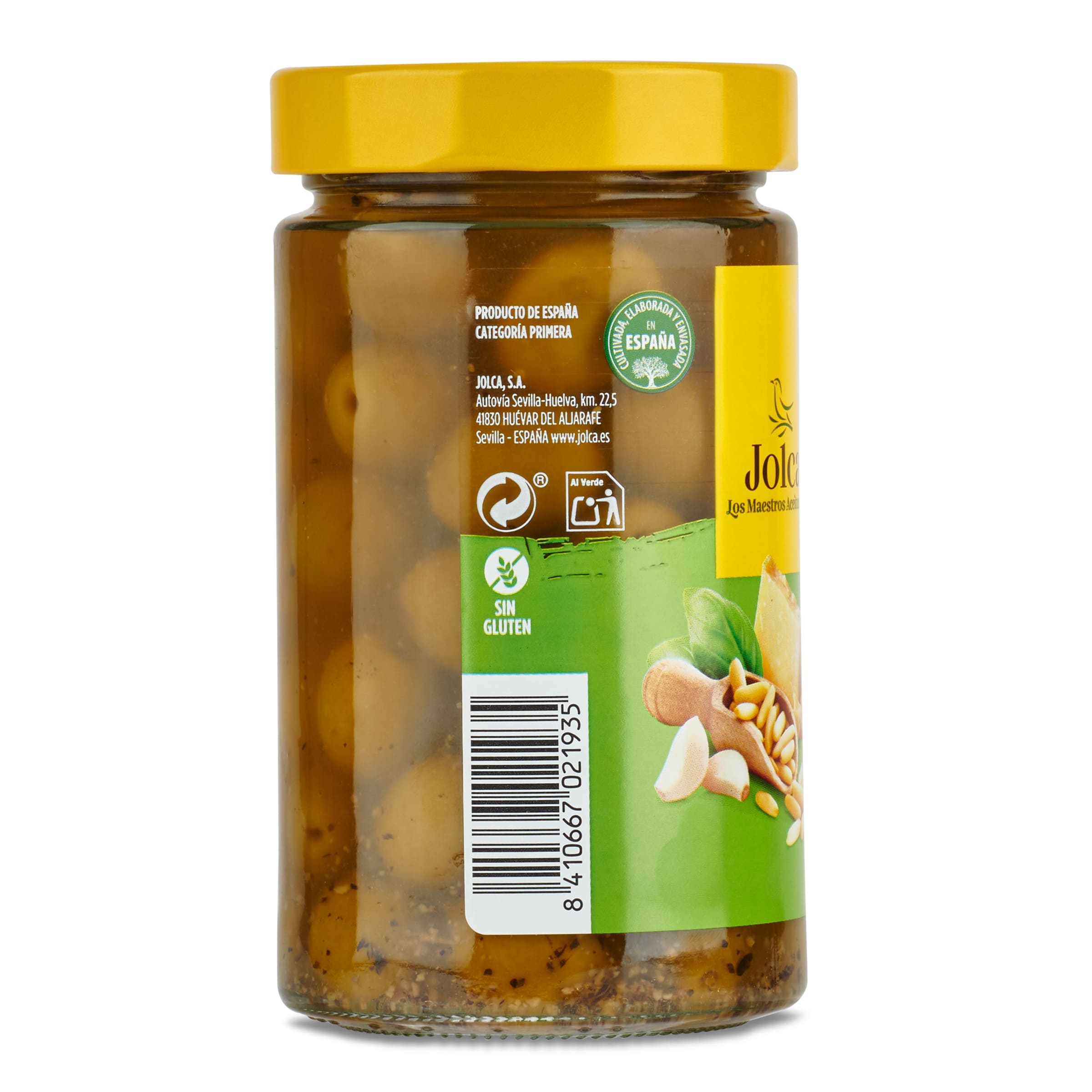 Aceitunas salsaliñadas con pesto Jolca 400 g