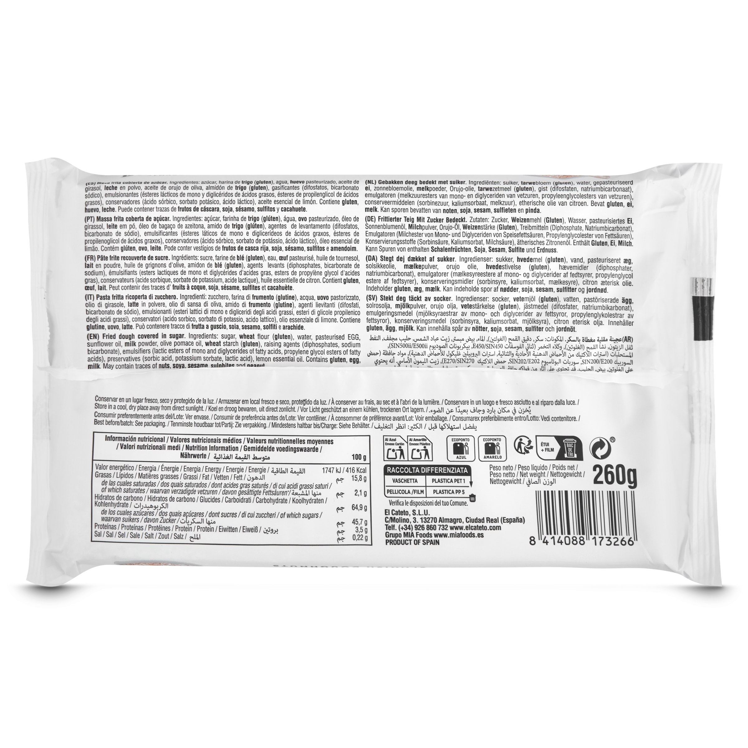 Rosquillas de azúcar El cateto 260 g