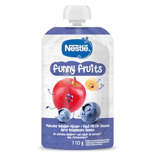 pure de arandanos manzana y platano funny fruits 110 g
