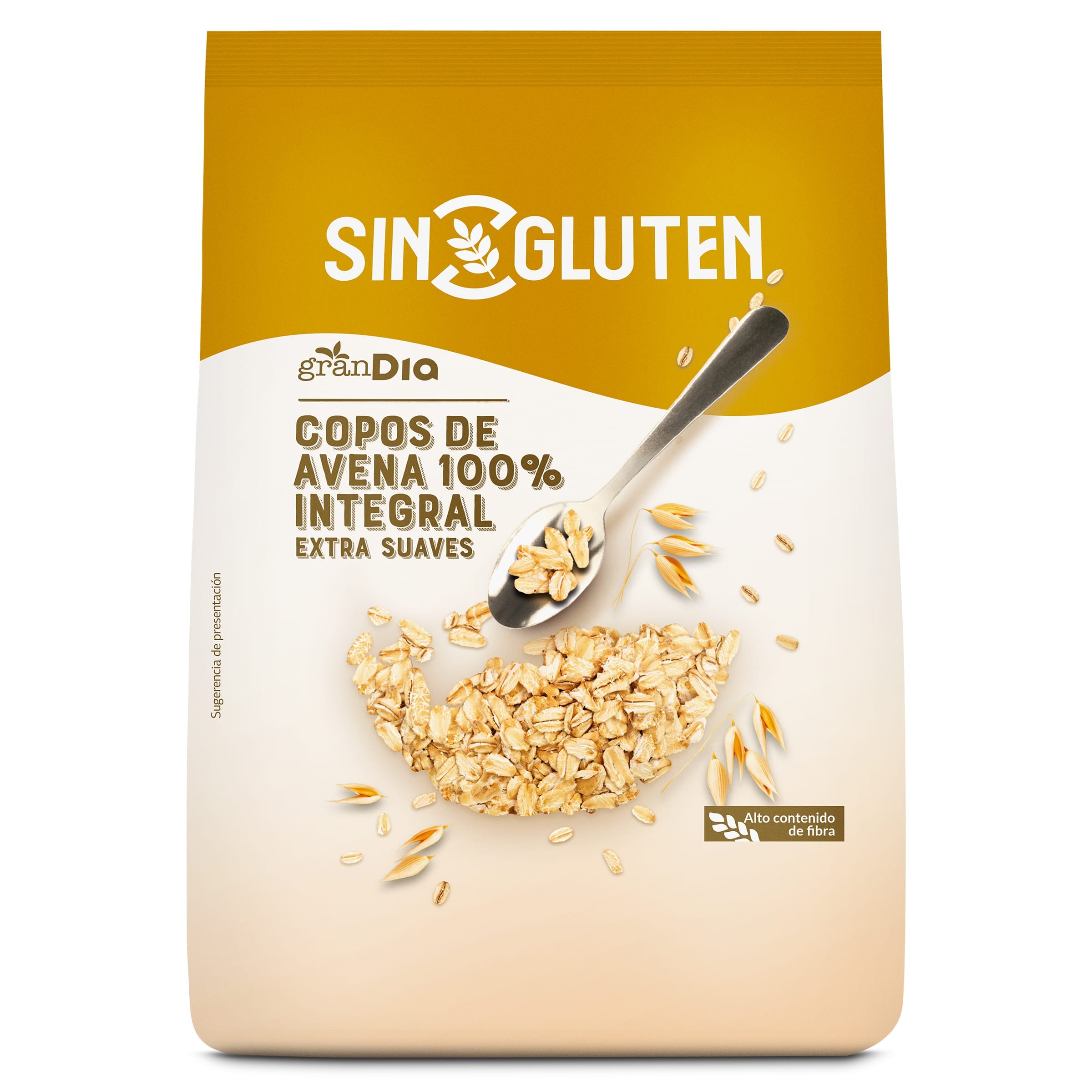 Copos de avena 100% integral sin gluten Gran Dia 500 g