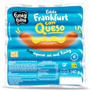 salchichas frankfurt con queso 2 x 140 g