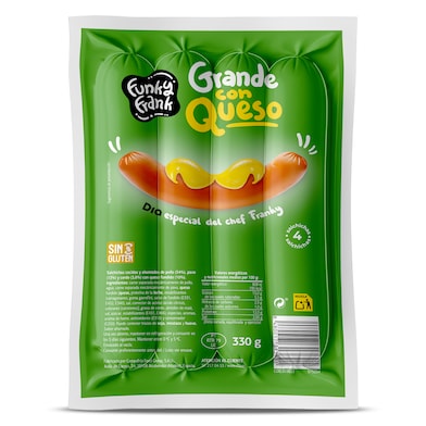 Salchichas grandes con queso Dia Funky Frank 330 g-0