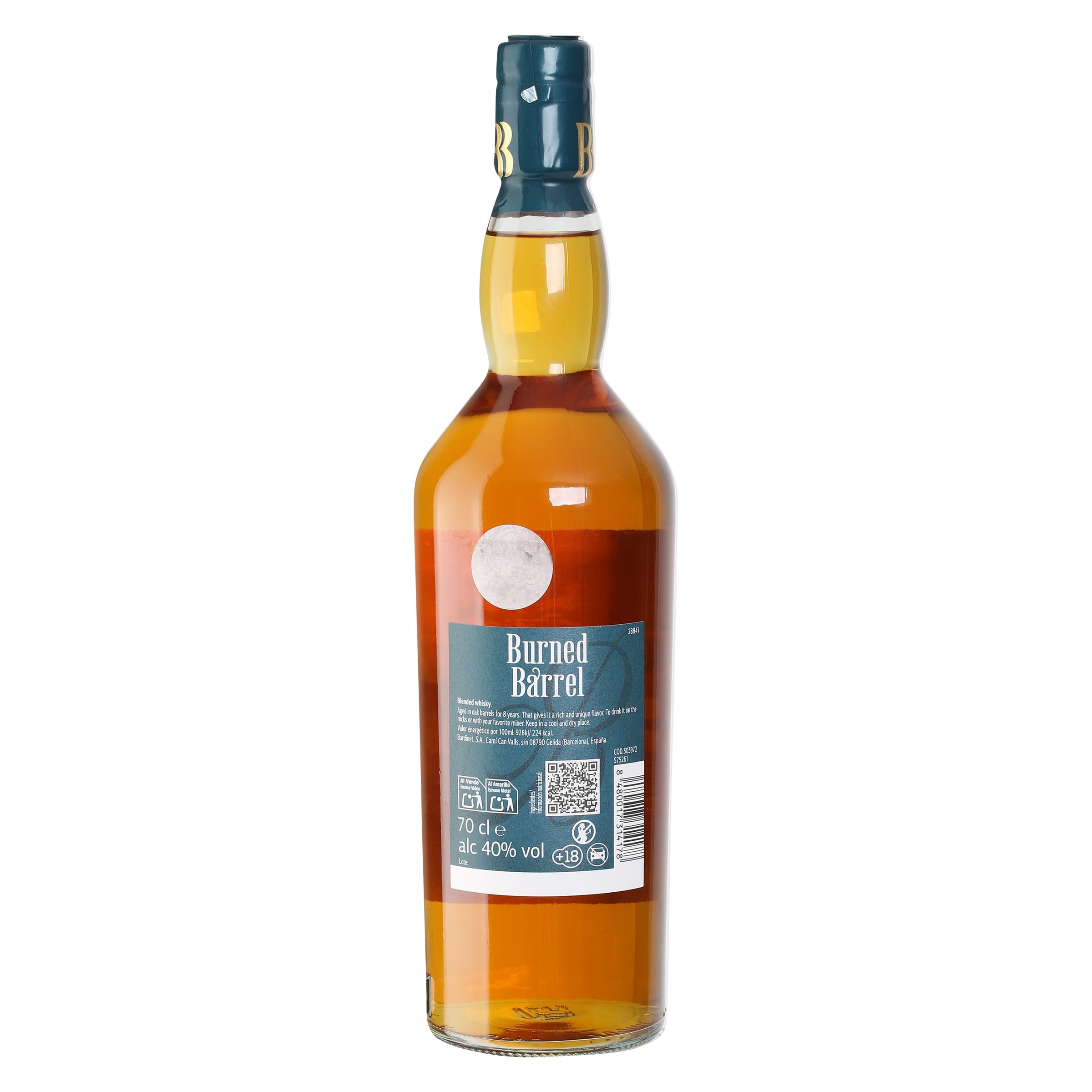 Whisky 8 años Burned Barrel 70 cl