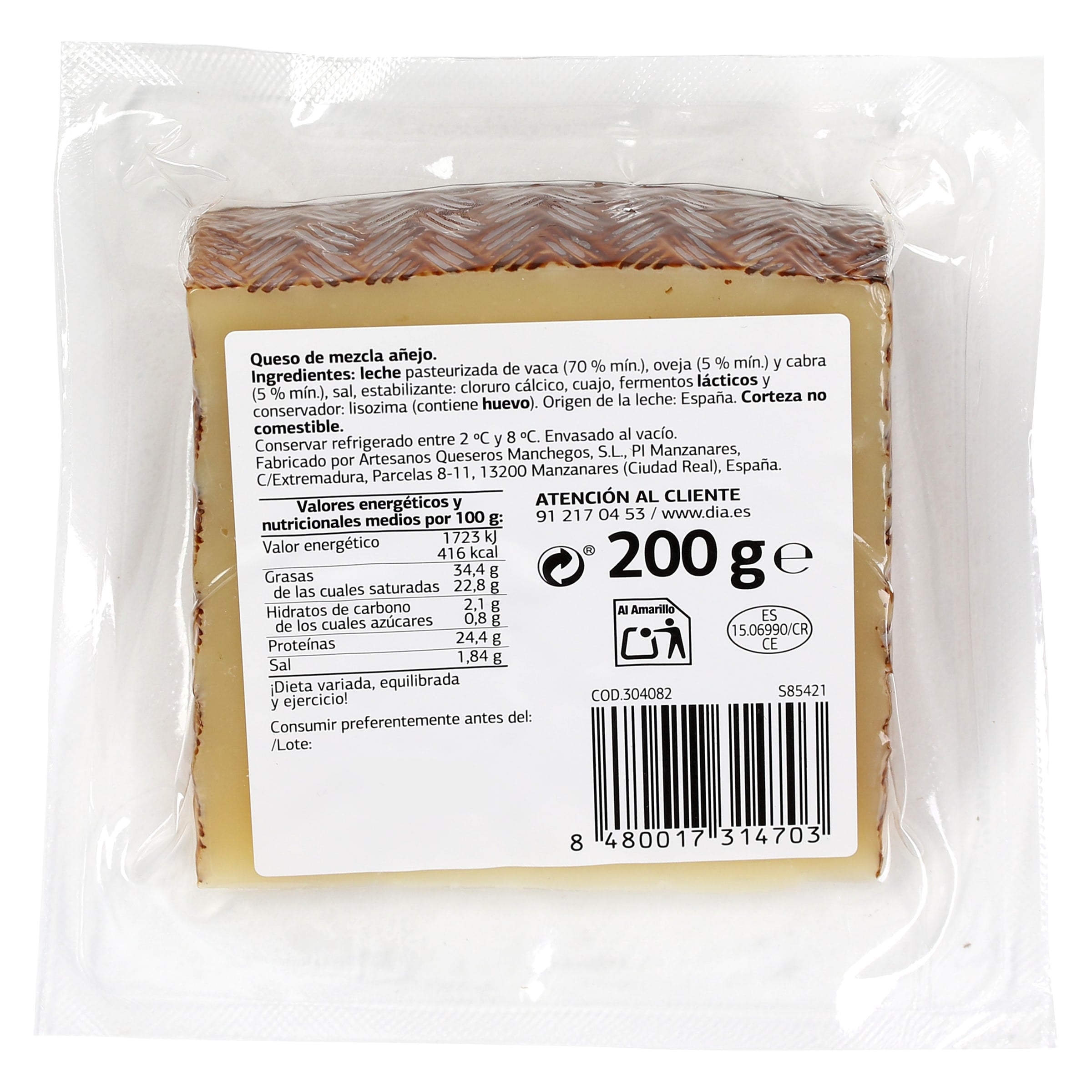 Queso mezcla Descarado Dia El Cencerro 200 g