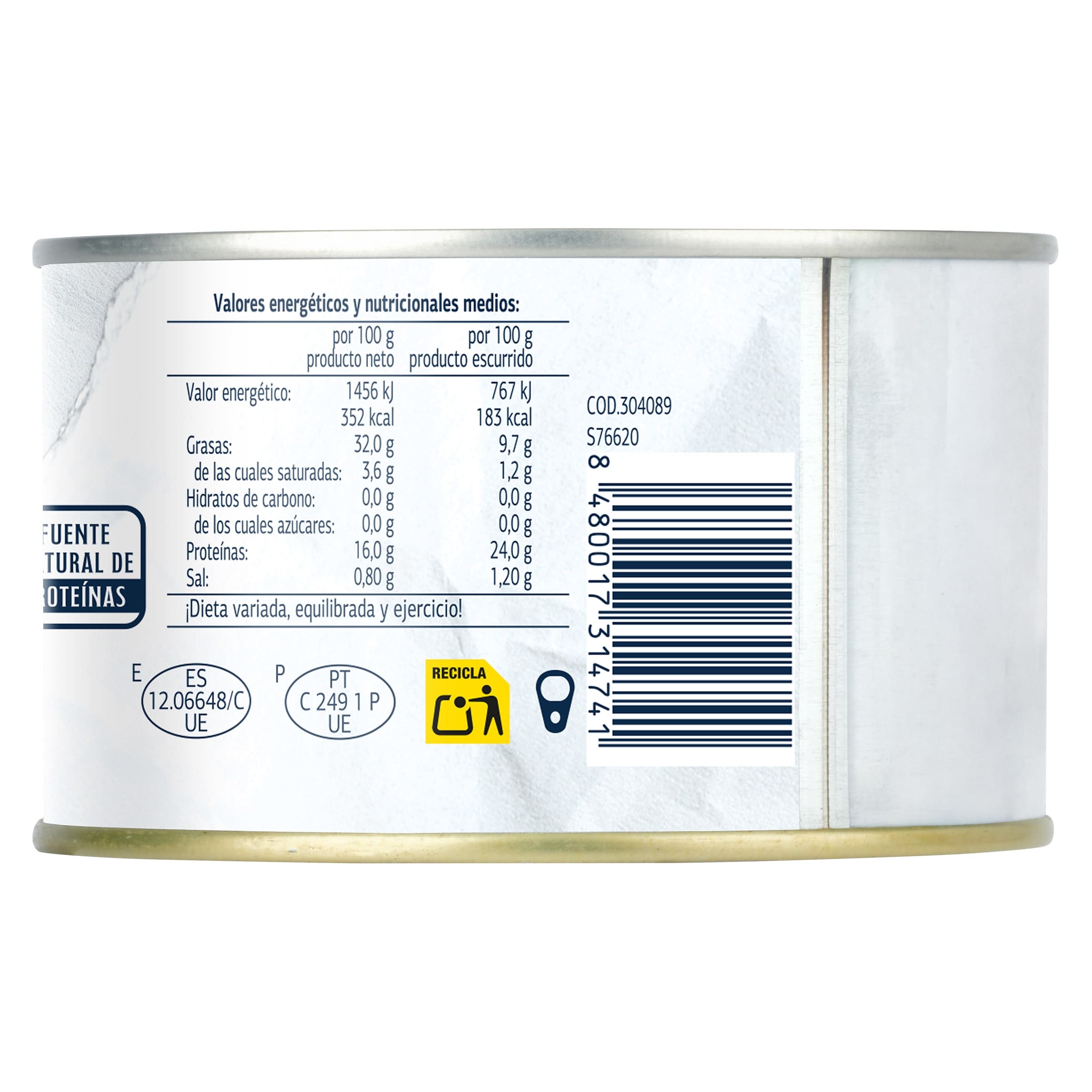 Atún en aceite de girasol Dia Mari Marinera 260 g