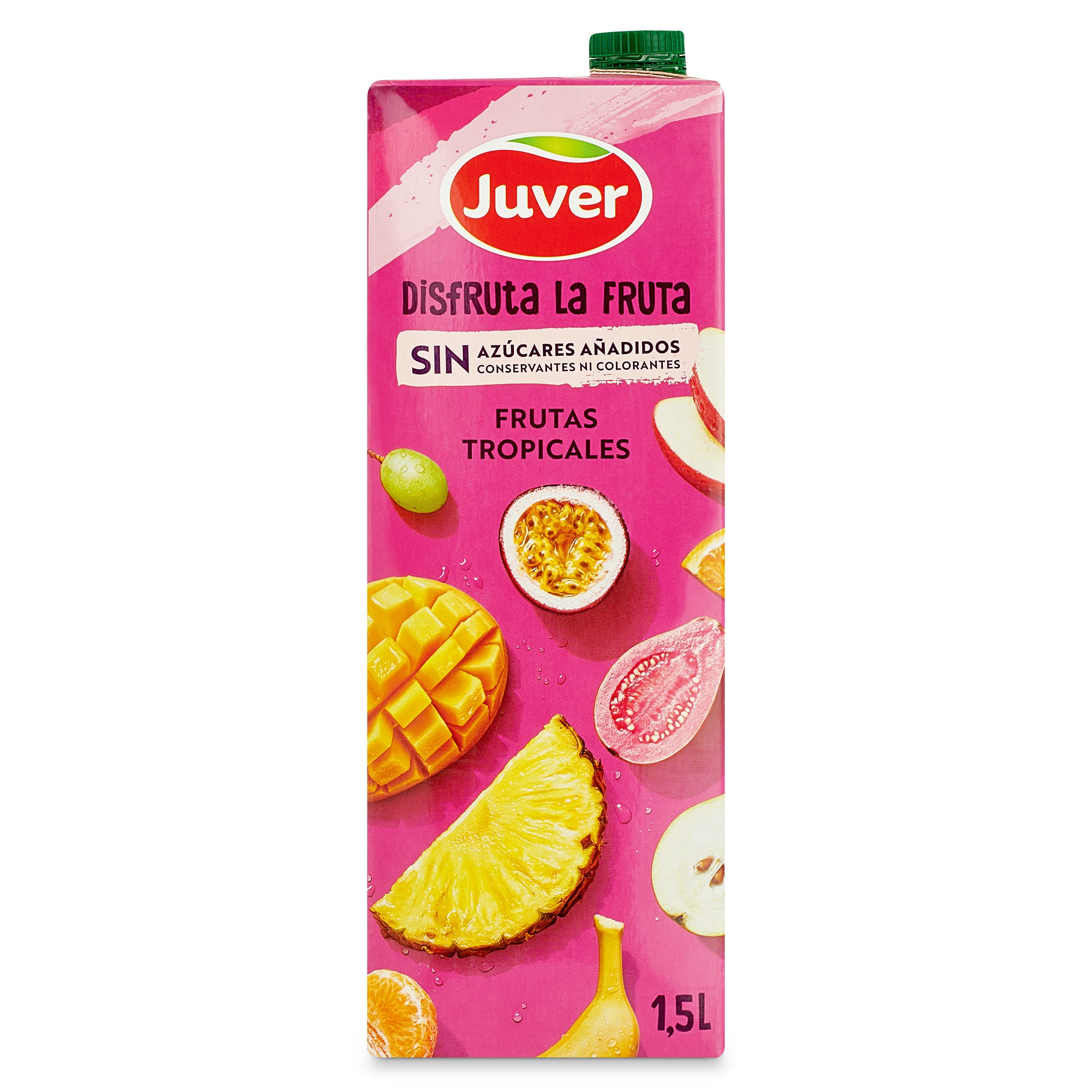 Bebida de zumo de frutas tropicales sin azúcares añadidos Juver 1,5 L