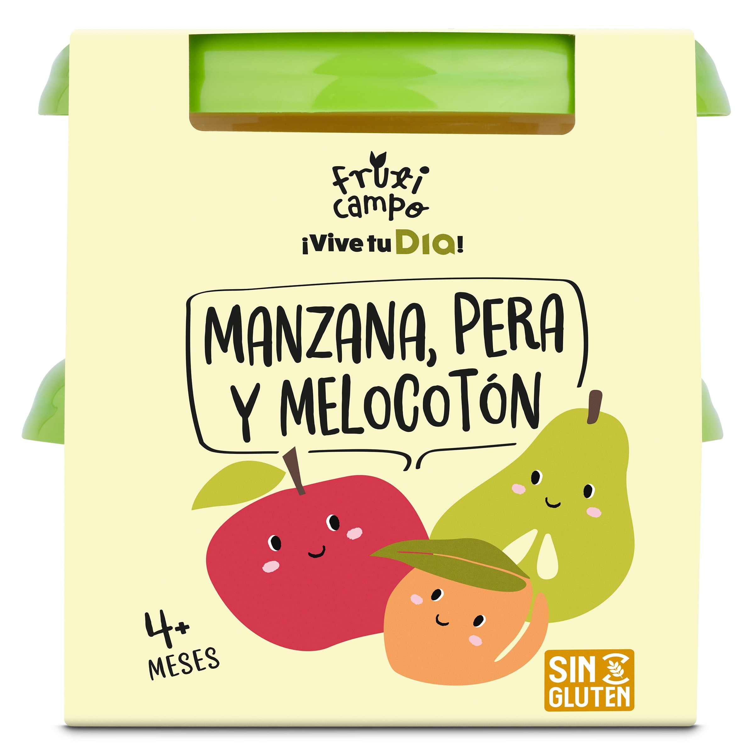 Puré de manzana, pera y melocotón Dia Fruticampo pack 2 x 130 g