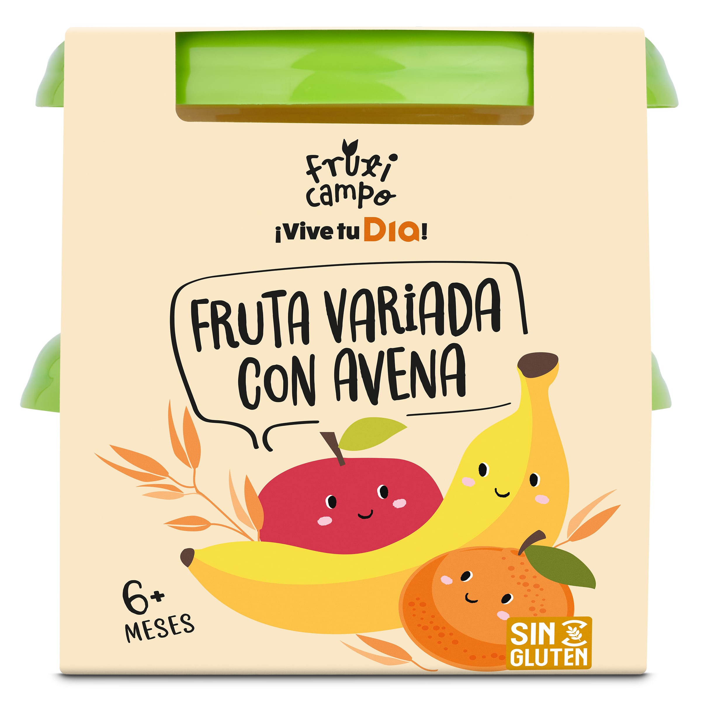 Puré de fruta variada con avena Dia Fruticampo pack 2 x 130 g