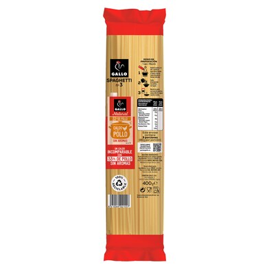 Espaguetis nº 3 Gallo bolsa 400 g-1 Espaguetis nº 3 Gallo bolsa 400 g-1