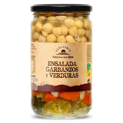 Ensalada de garbanzos y verduras Vegecampo de Dia frasco 370 g-0