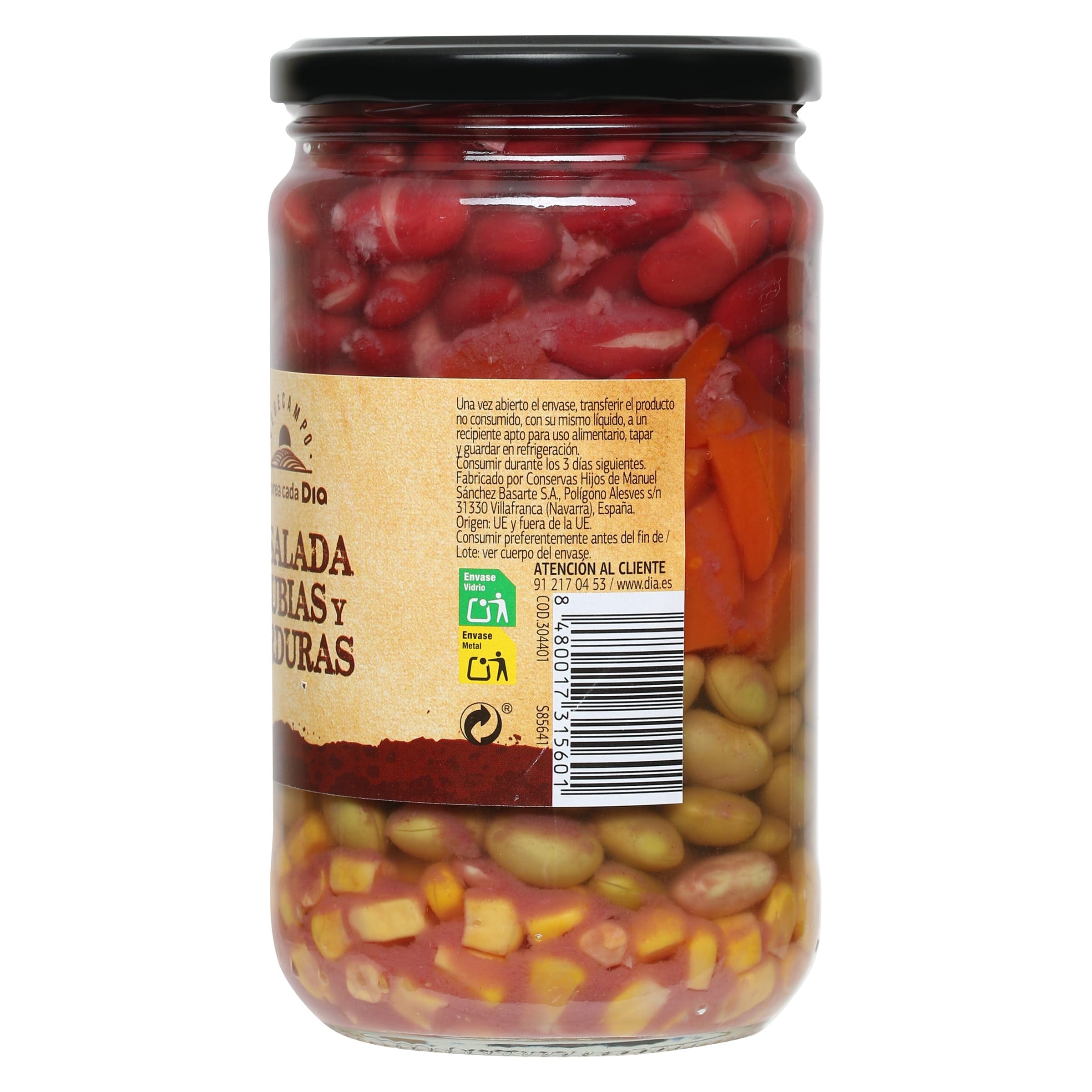 Ensalada de alubias y verduras Dia Vegecampo 370 g