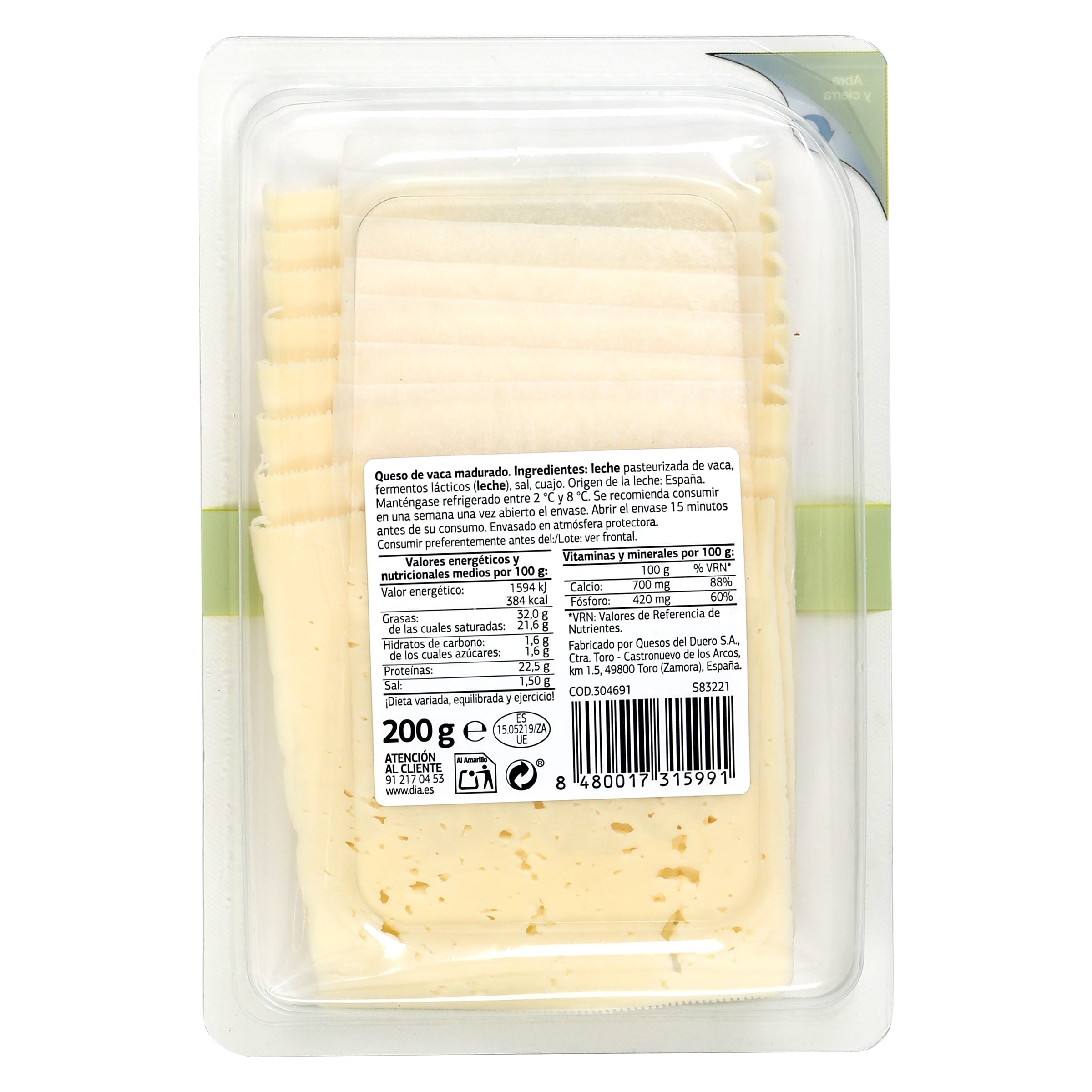 Queso tierno de vaca Dia El Cencerro 200 g