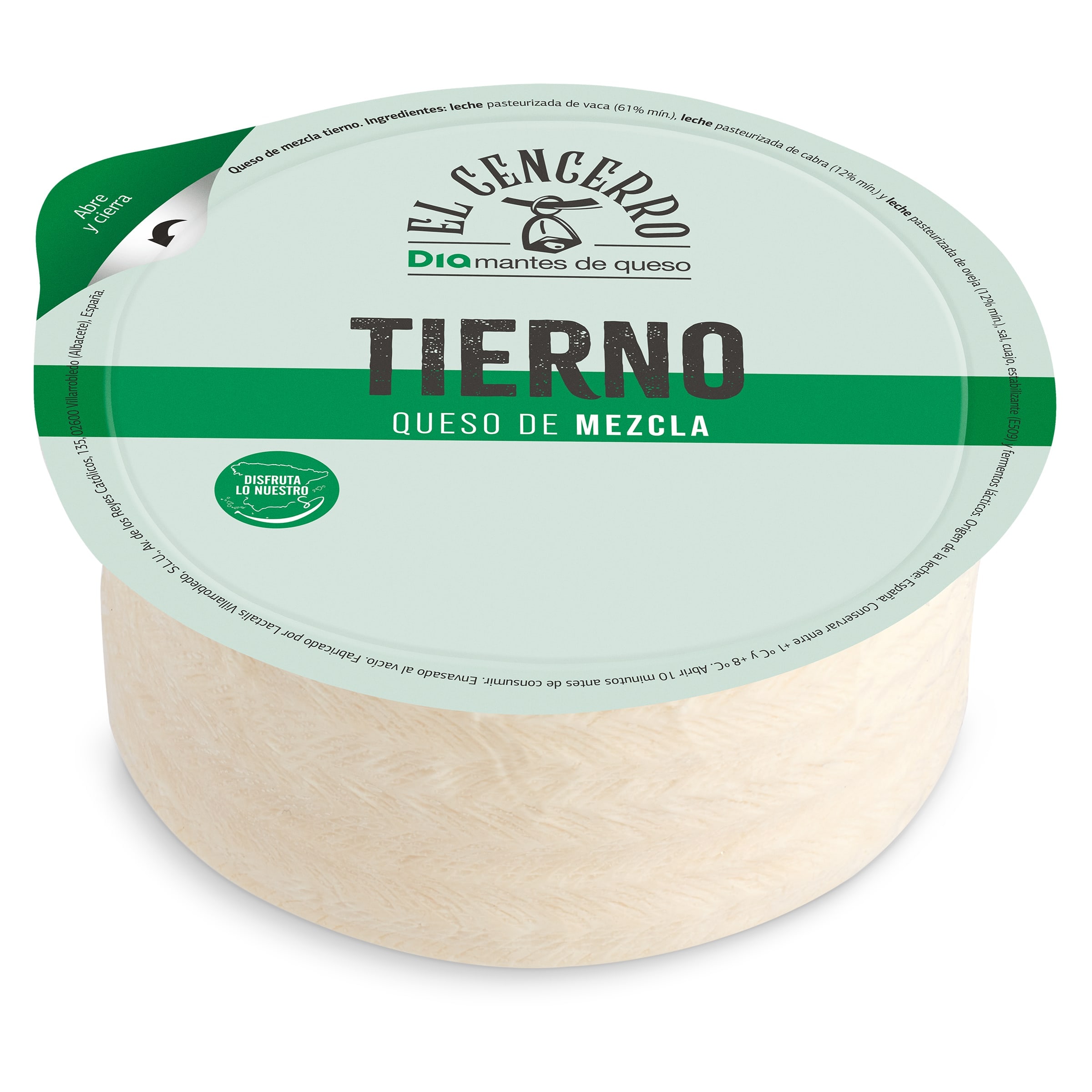 Queso tierno mezcla Dia El Cencerro 1 Kg
