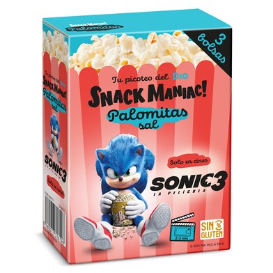 Palomitas con sal Sonic Snack Maniac de Dia caja 270 g-0 Palomitas con sal Sonic Snack Maniac de Dia caja 270 g-0