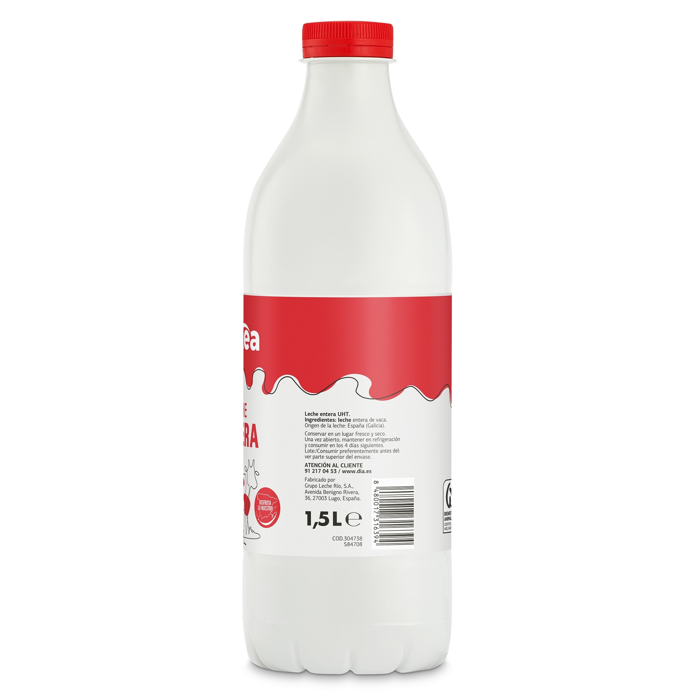 Leche entera Dia Láctea botella 1.5 L