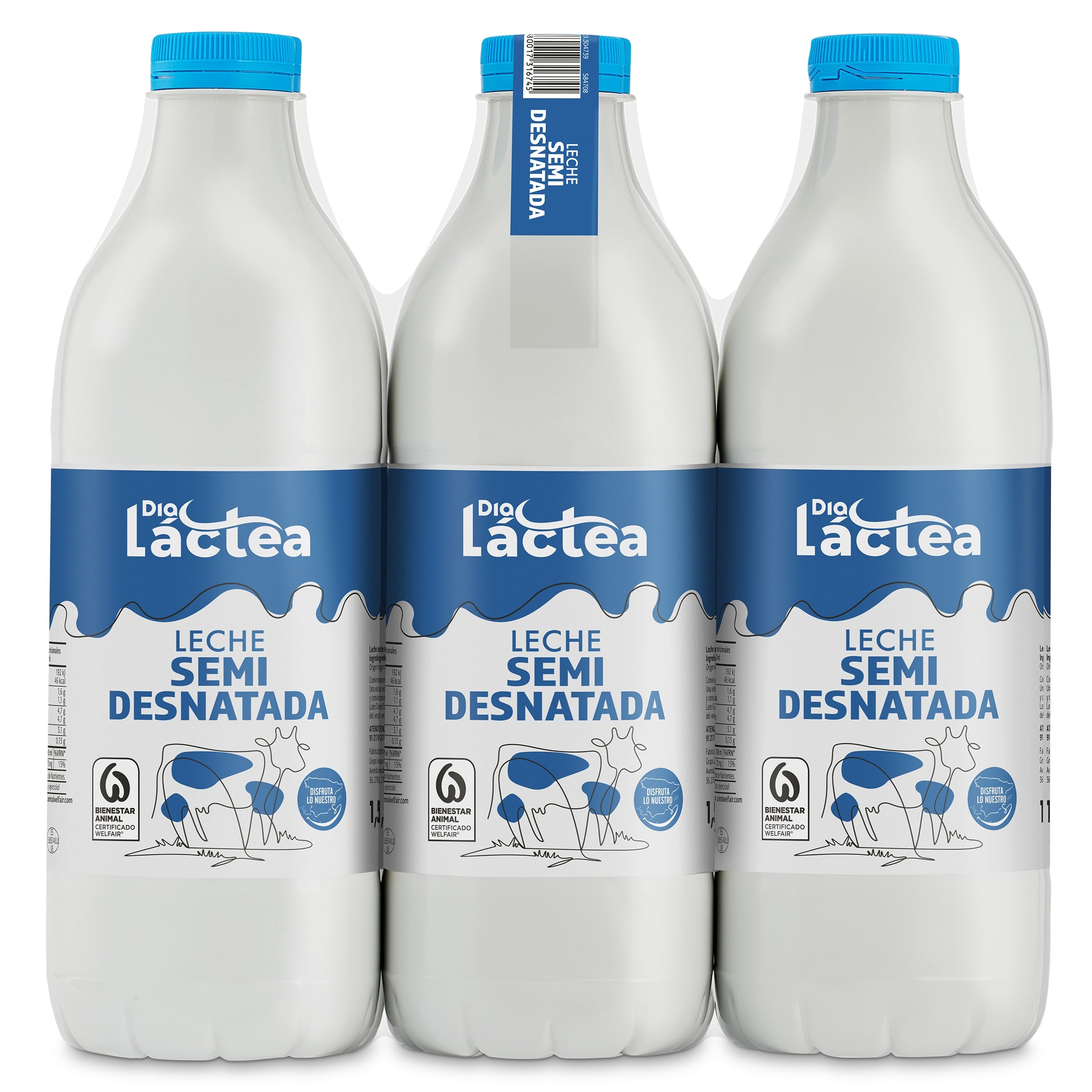 Leche semidesnatada Dia Láctea pack 6 x 1.5 L