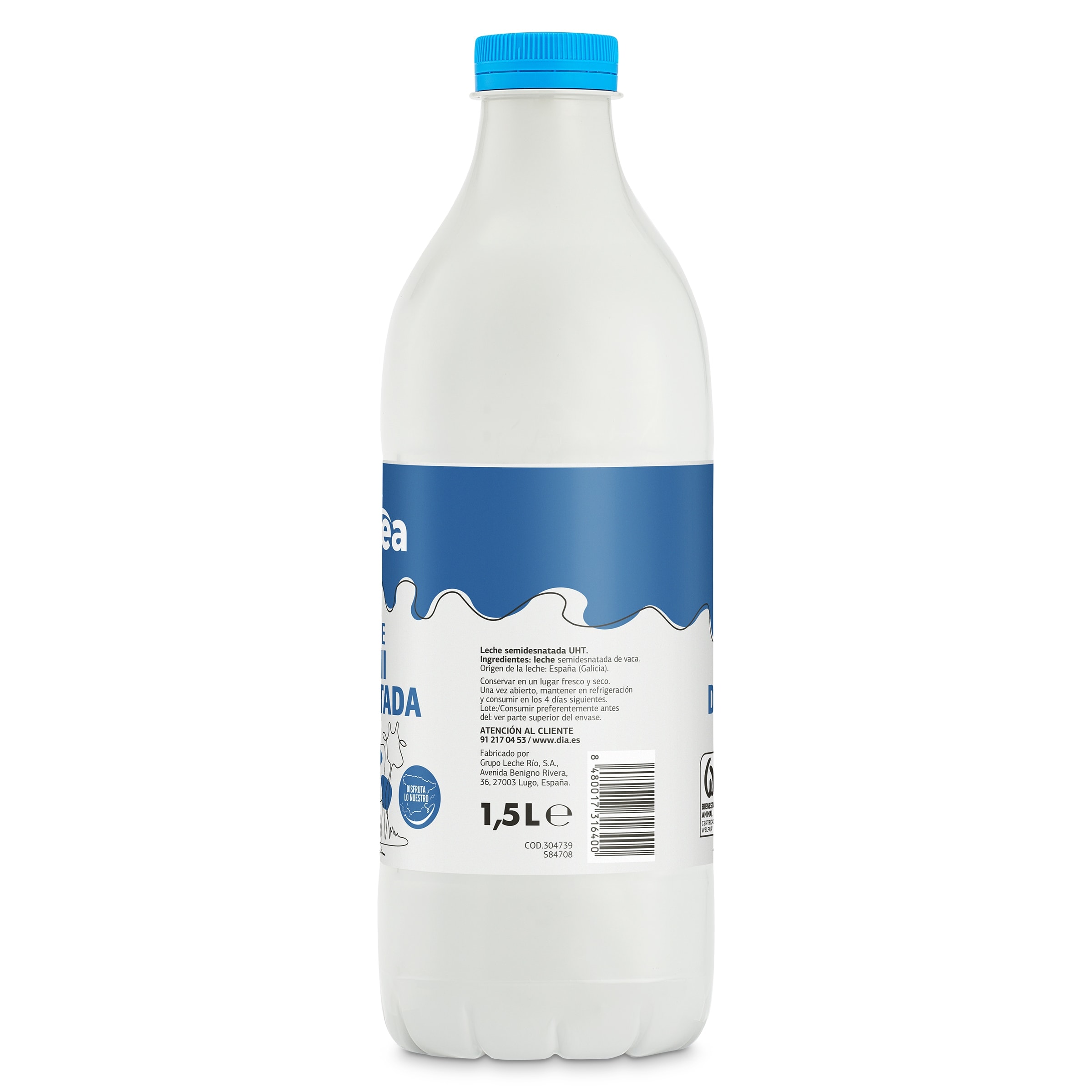 Leche semidesnatada Dia Láctea pack 6 x 1.5 L