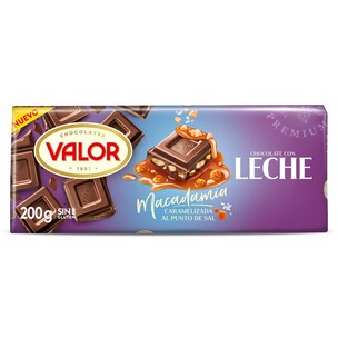 chocolate con leche y macadamia caramelizada 200 g