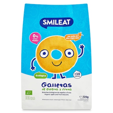 Galletas de espelta y fruta Smileat 220 g-0 Galletas de espelta y fruta Smileat 220 g-0