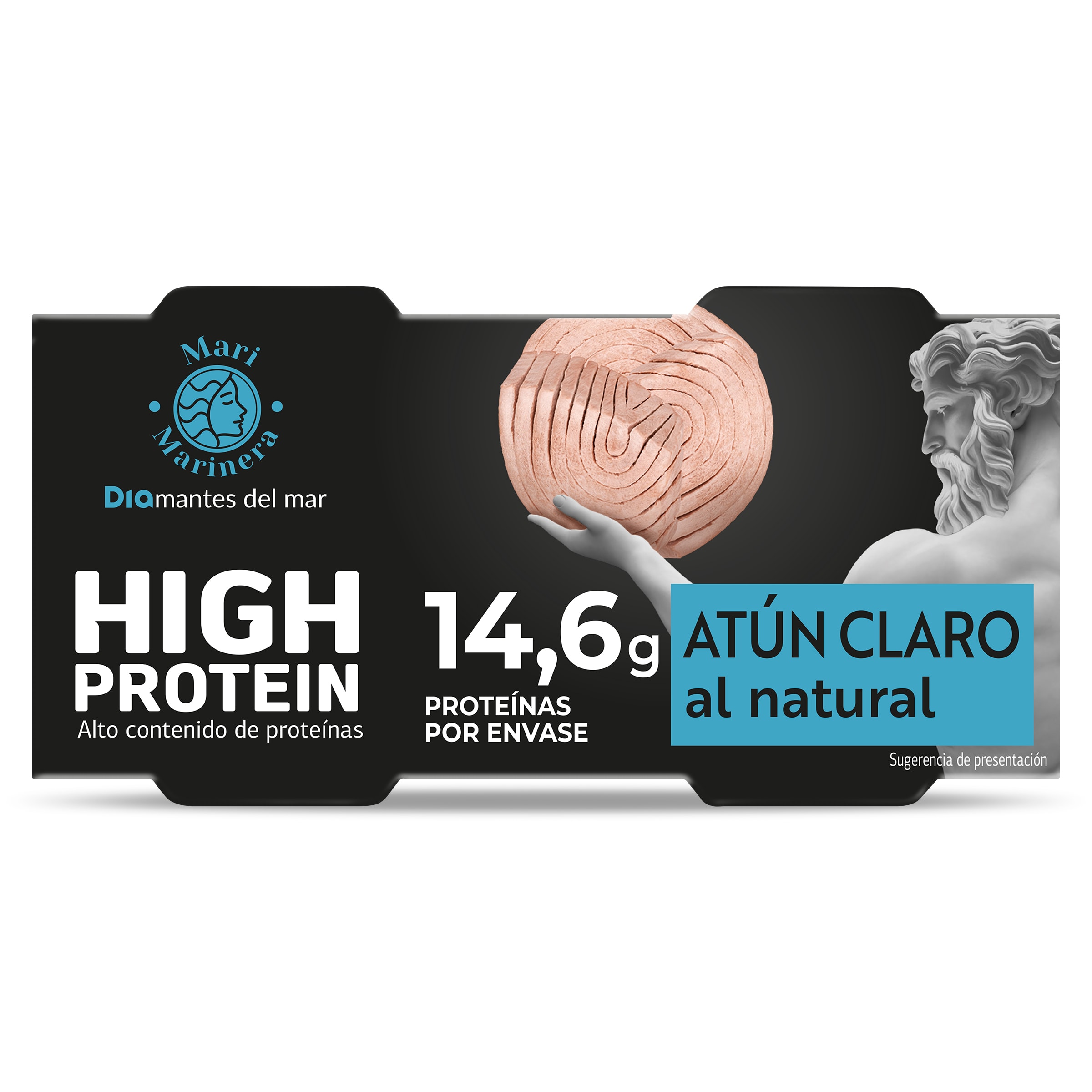 Atún claro al natural alto en proteínas Dia Mari Marinera 2 x 56 g