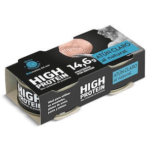 atun claro al natural alto en proteinas 2 x 56 g