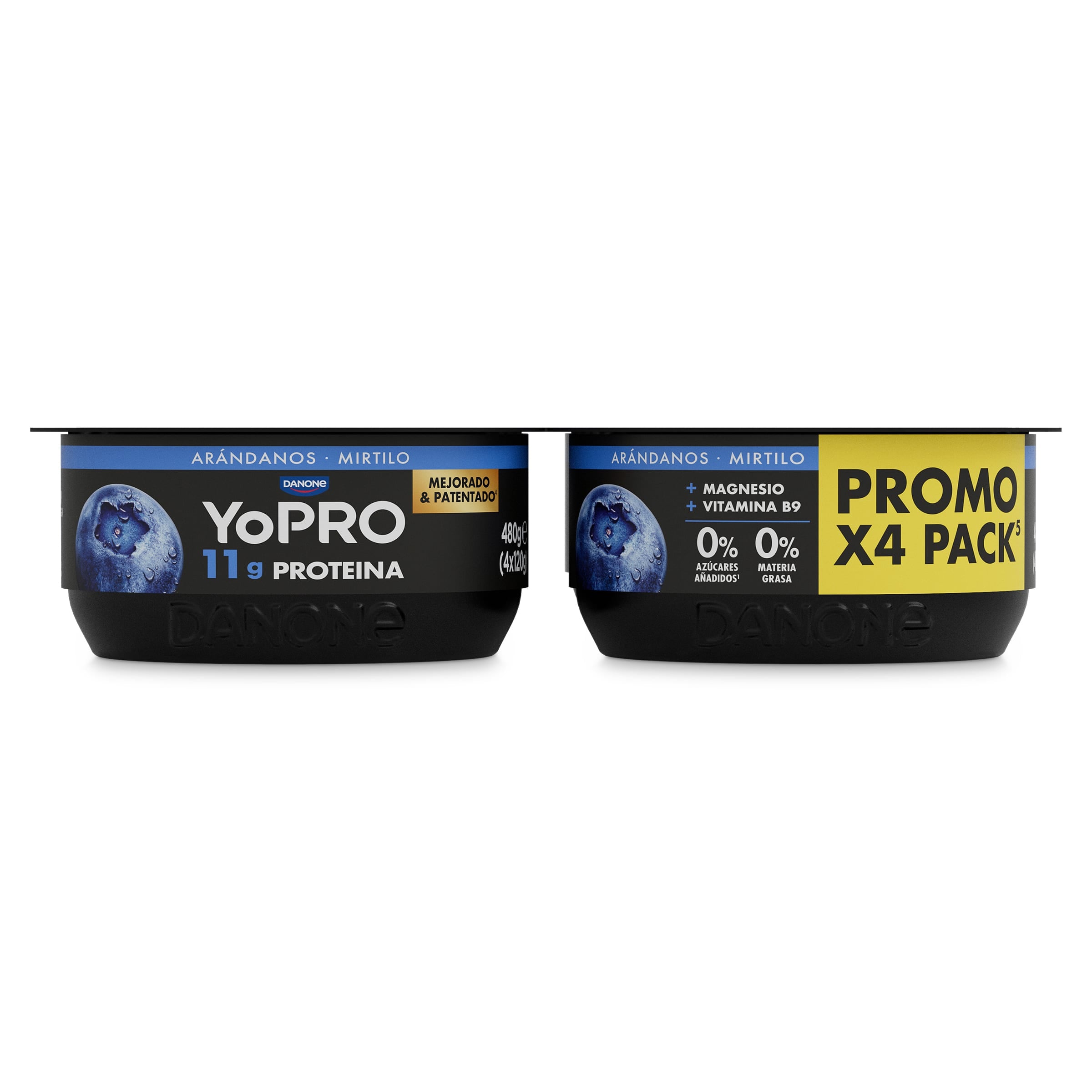 Postre sabor arándanos alto en proteínas Yopro 4 x 120 g
