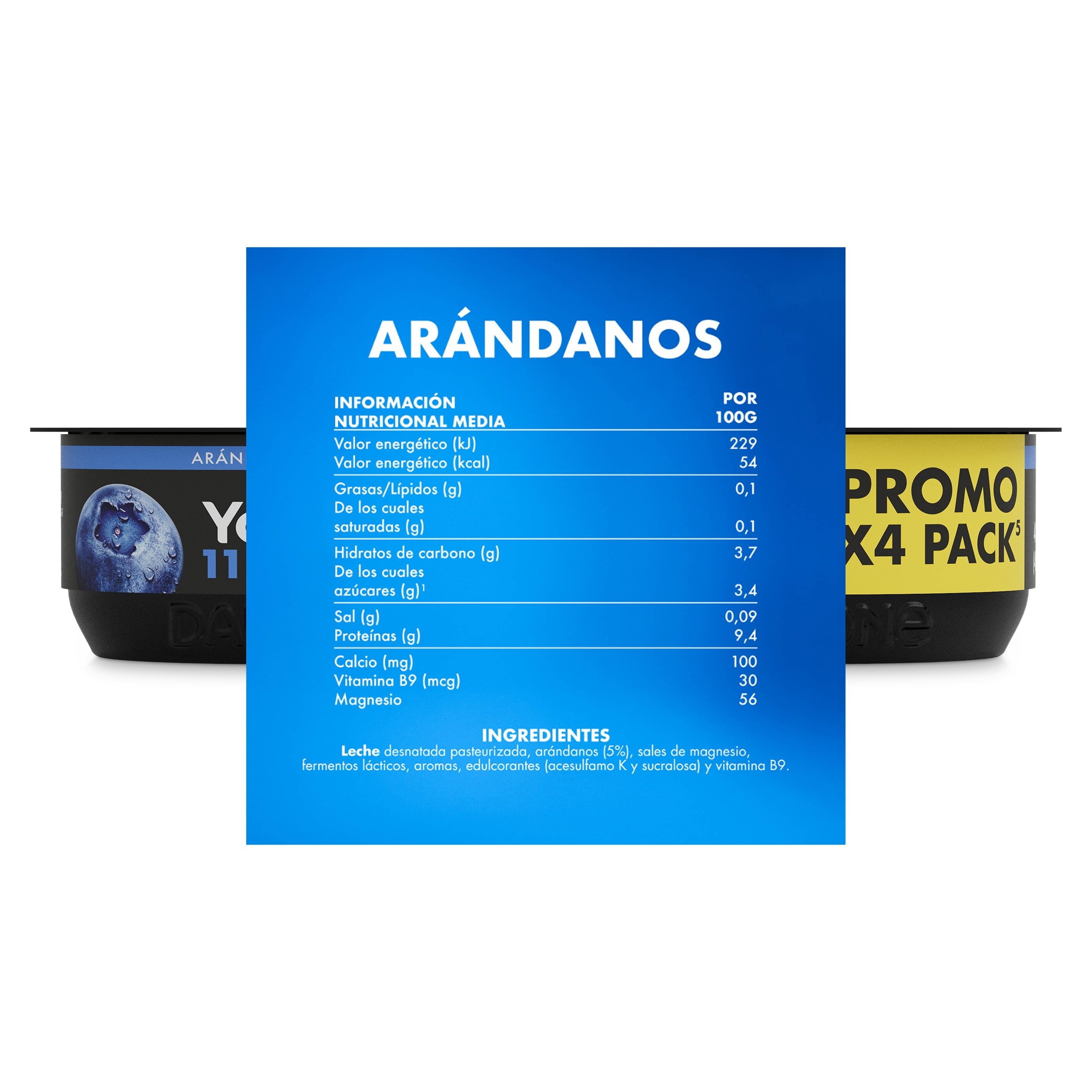 Postre sabor arándanos alto en proteínas Yopro 4 x 120 g