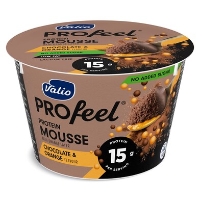 Mousse de chocolate y naranja alta en proteínas Valio vaso 150 g-0 Mousse de chocolate y naranja alta en proteínas Valio vaso 150 g-0