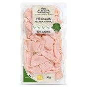 PÉTALOS pechuga de pavo 93% carne Nuestra Alacena de Dia sobre 90 g