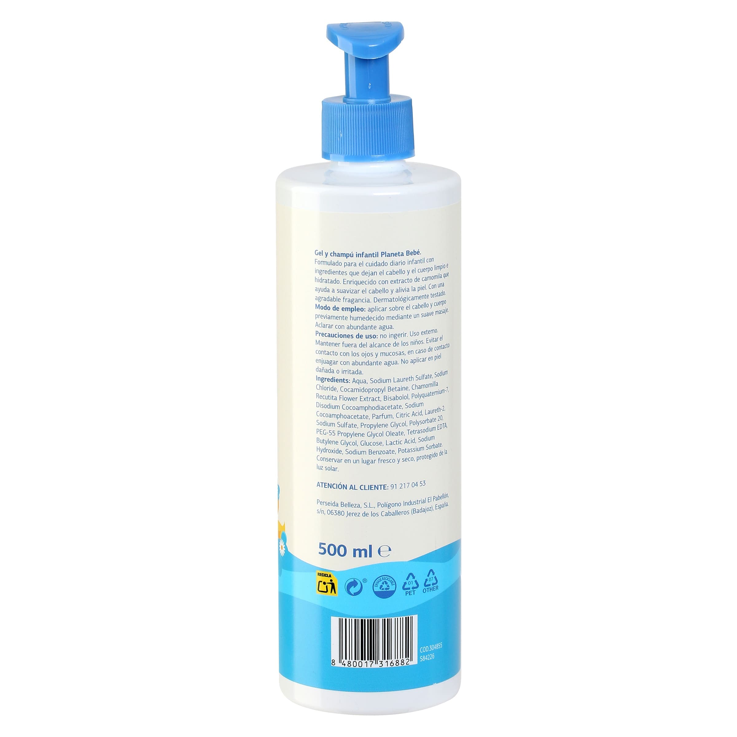 Gel y champú infantil Dia Planeta Bebé 500 ml