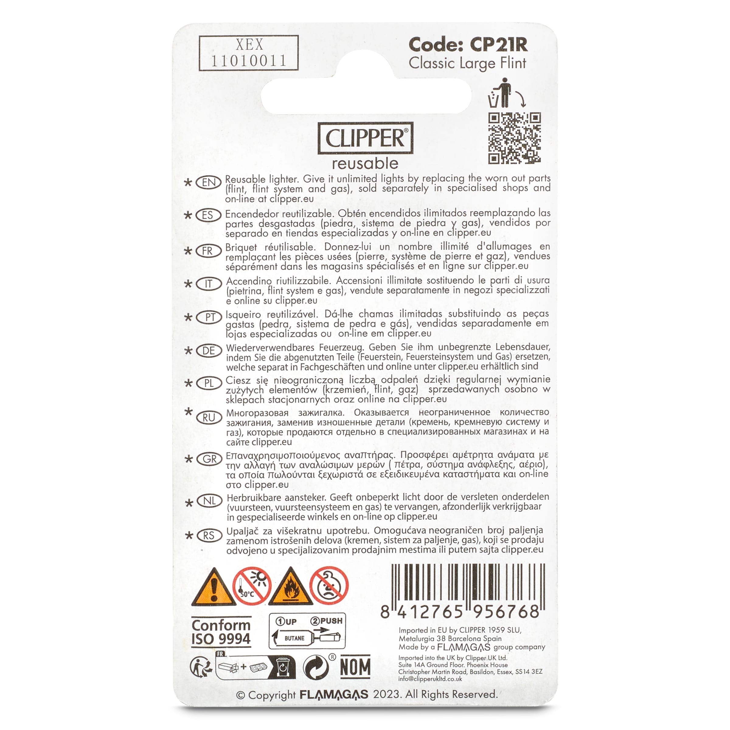 Mechero recargable Clipper 3 unidades