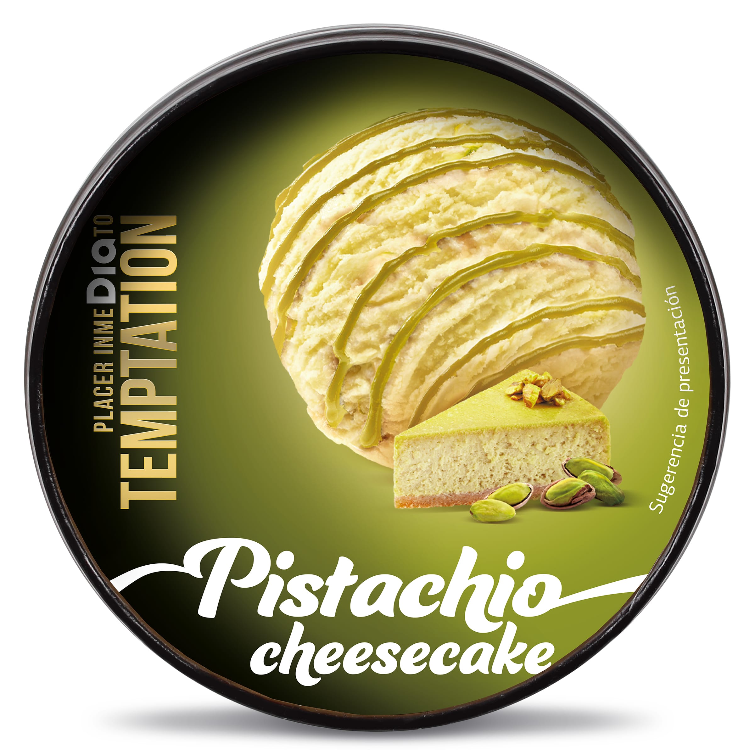 Tarrina de pistacho cheesecake Dia Temptation 350 g