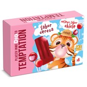 Helado sabor cereza relleno sabor chicle 6 unidades Temptation de Dia caja 300 g