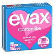 Compresas normal con alas Evax bolsa 8 unidades