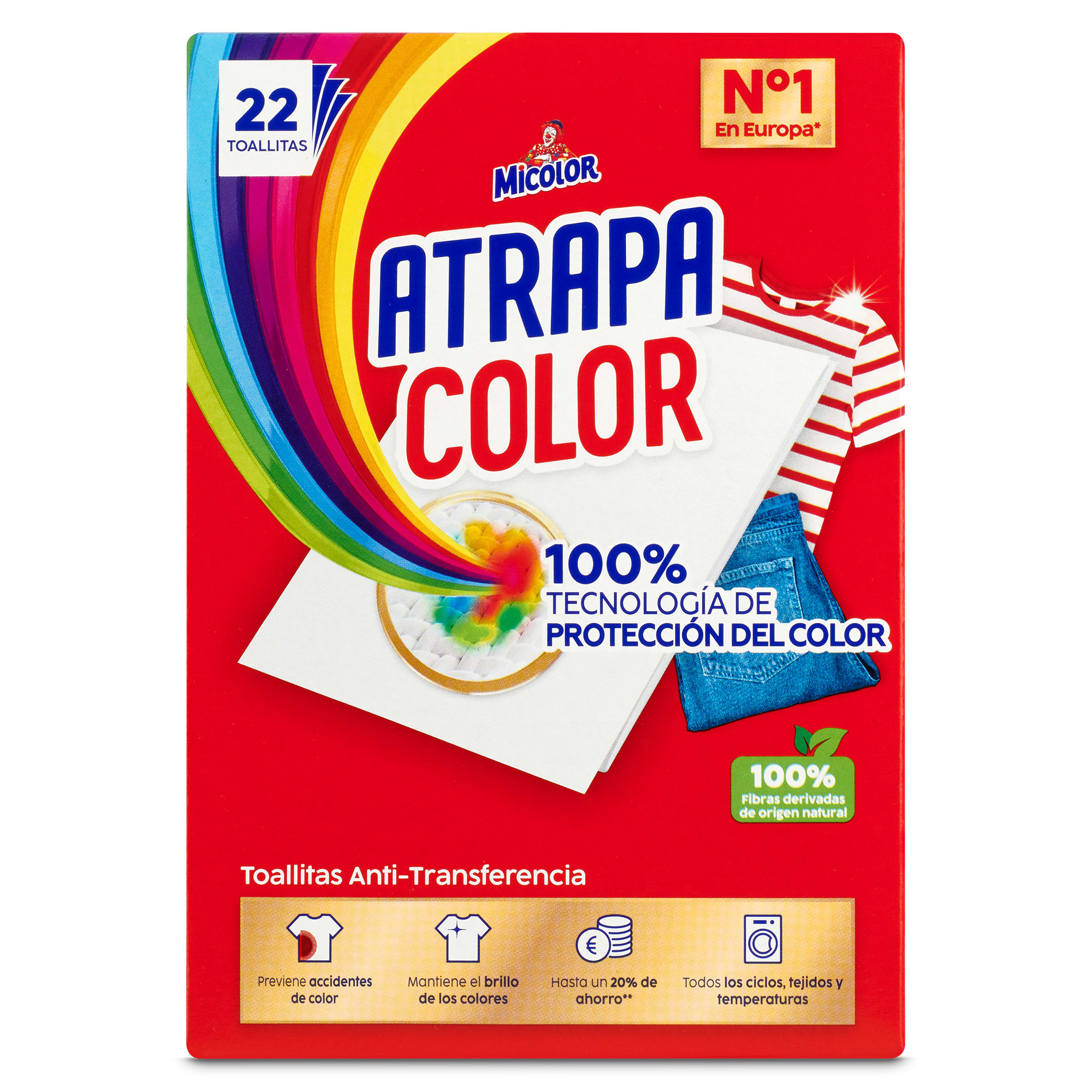 Toallitas atrapacolor Micolor 22 unidades