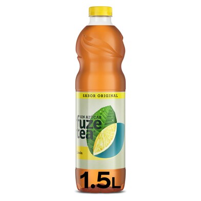 Refresco de té limón sabor original sin azúcar Fuze tea botella 1.5 l-0 Refresco de té limón sabor original sin azúcar Fuze tea botella 1.5 l-0