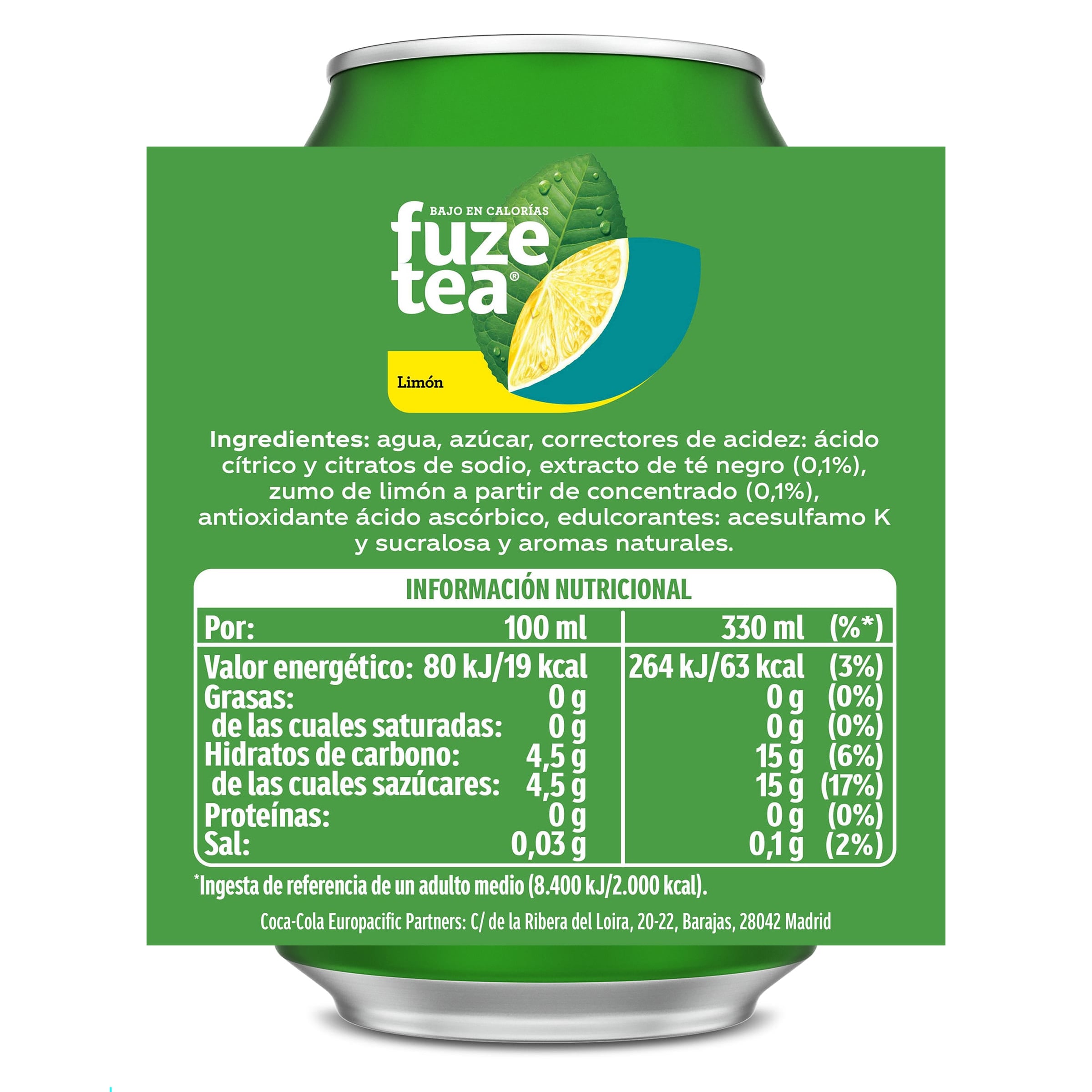 Fuze tea de limón 330 ml
